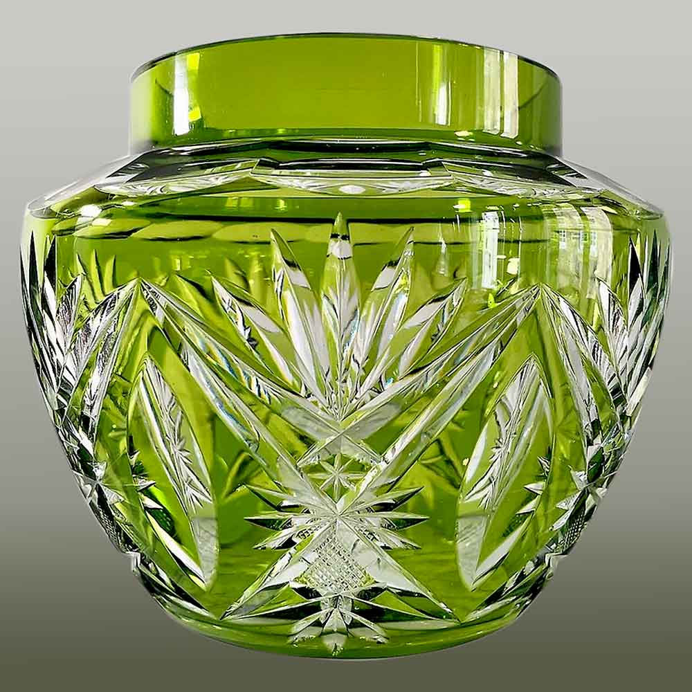 Vase Art Nouveau en Cristal Taillé du Val Saint Lambert Année 1900